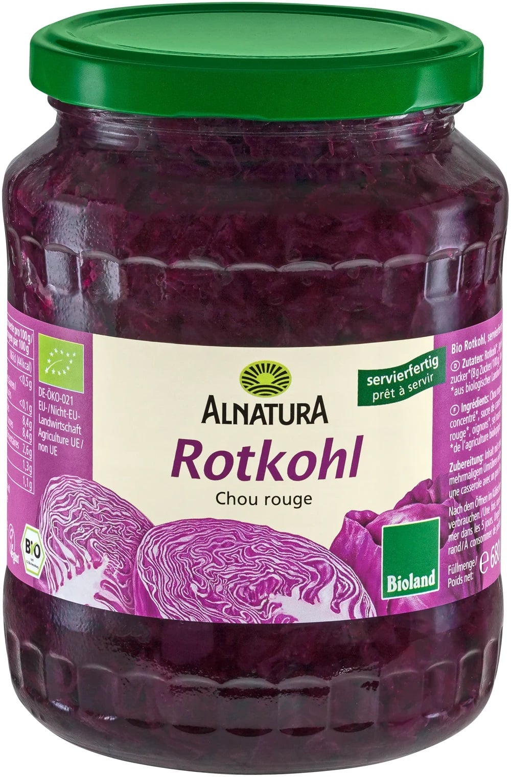 Alnatura BIO Vöröskáposzta (680 g)