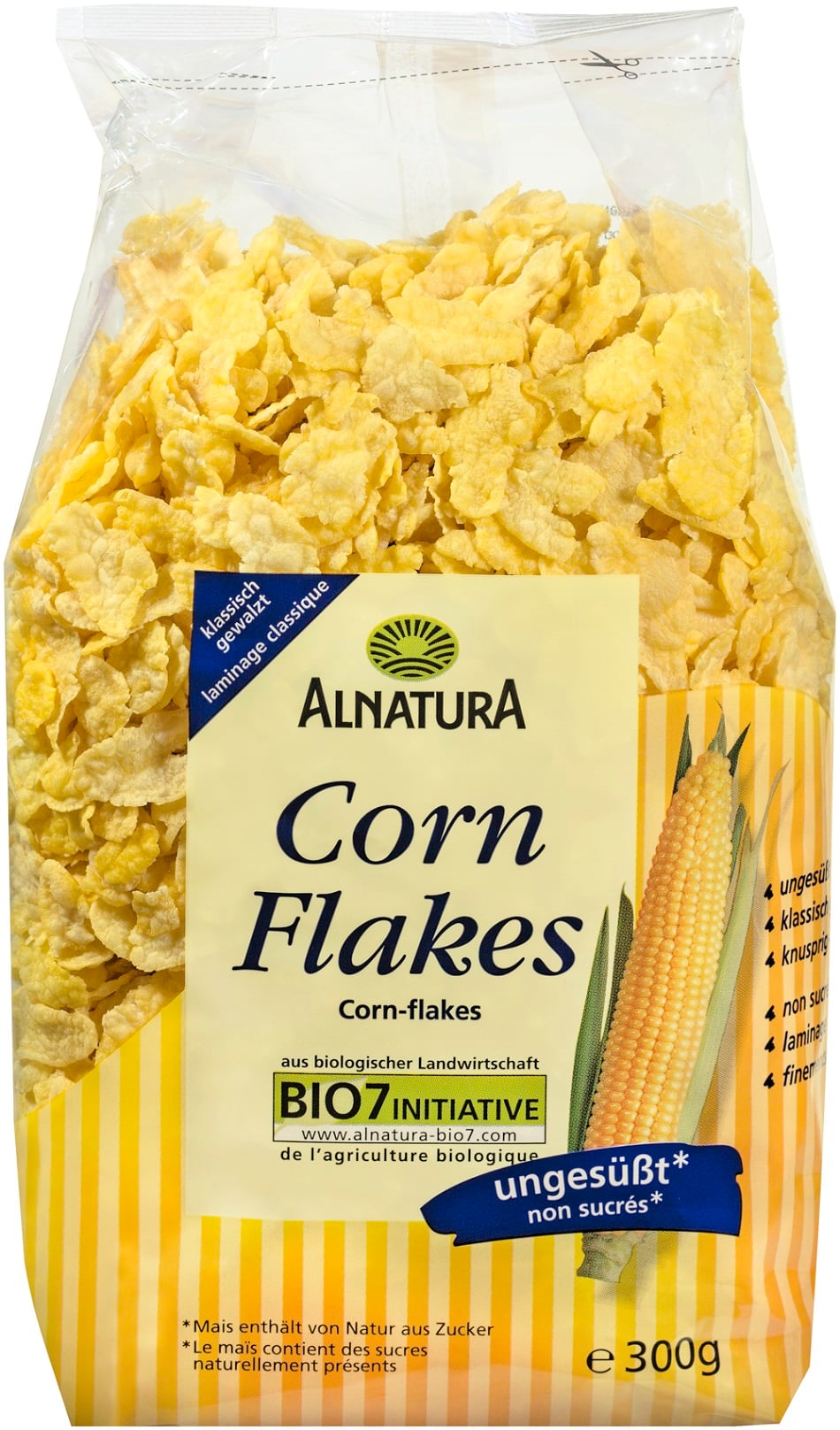 Alnatura BIO Cukrozatlan hengerelt kukoricapehely