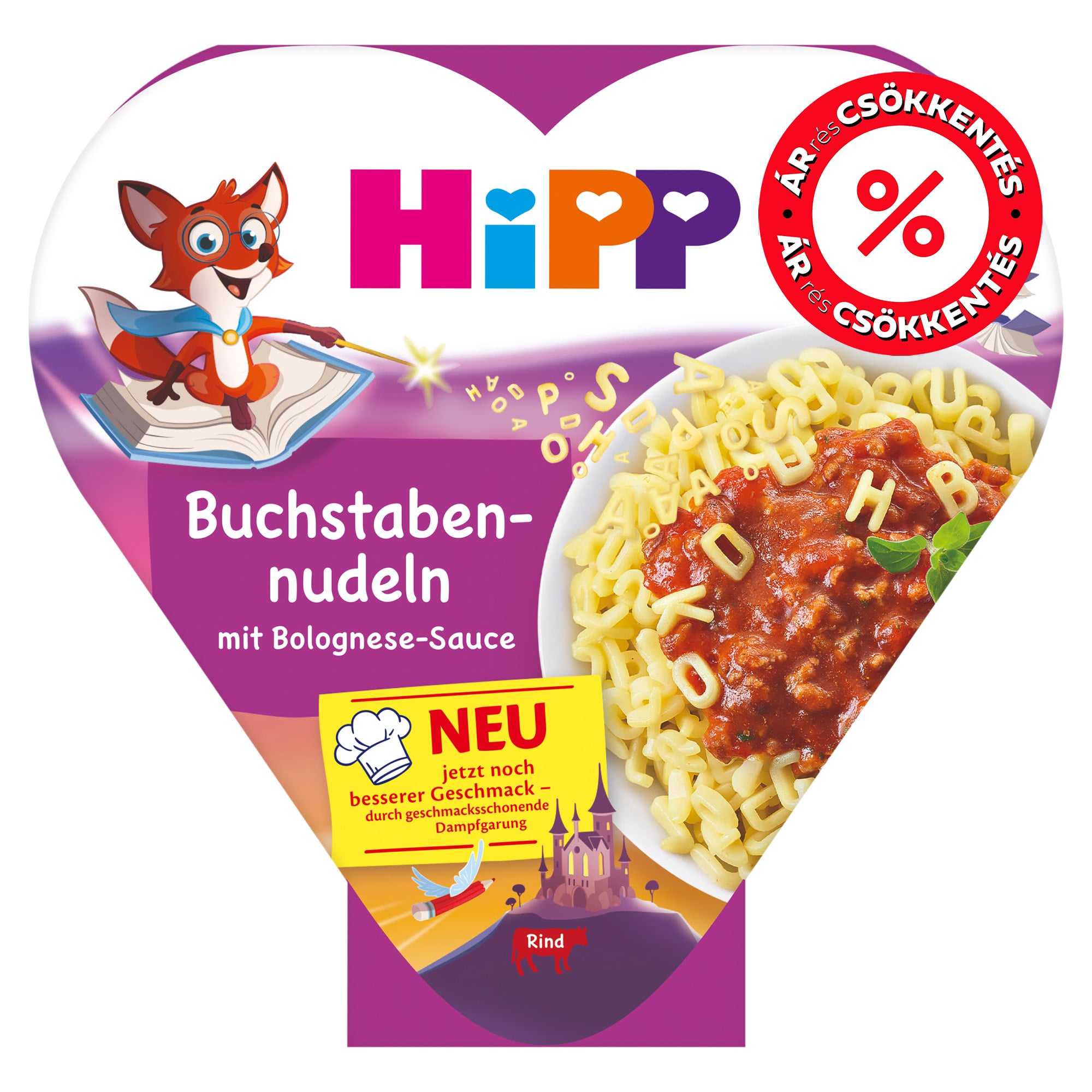 Hipp Bio Tészta ABC bolognai szósszal 12 hónapos kortól