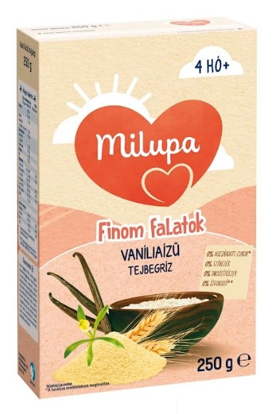 Milupa Finom falatok vaníliaízű tejbegríz 4 hónapos kortól