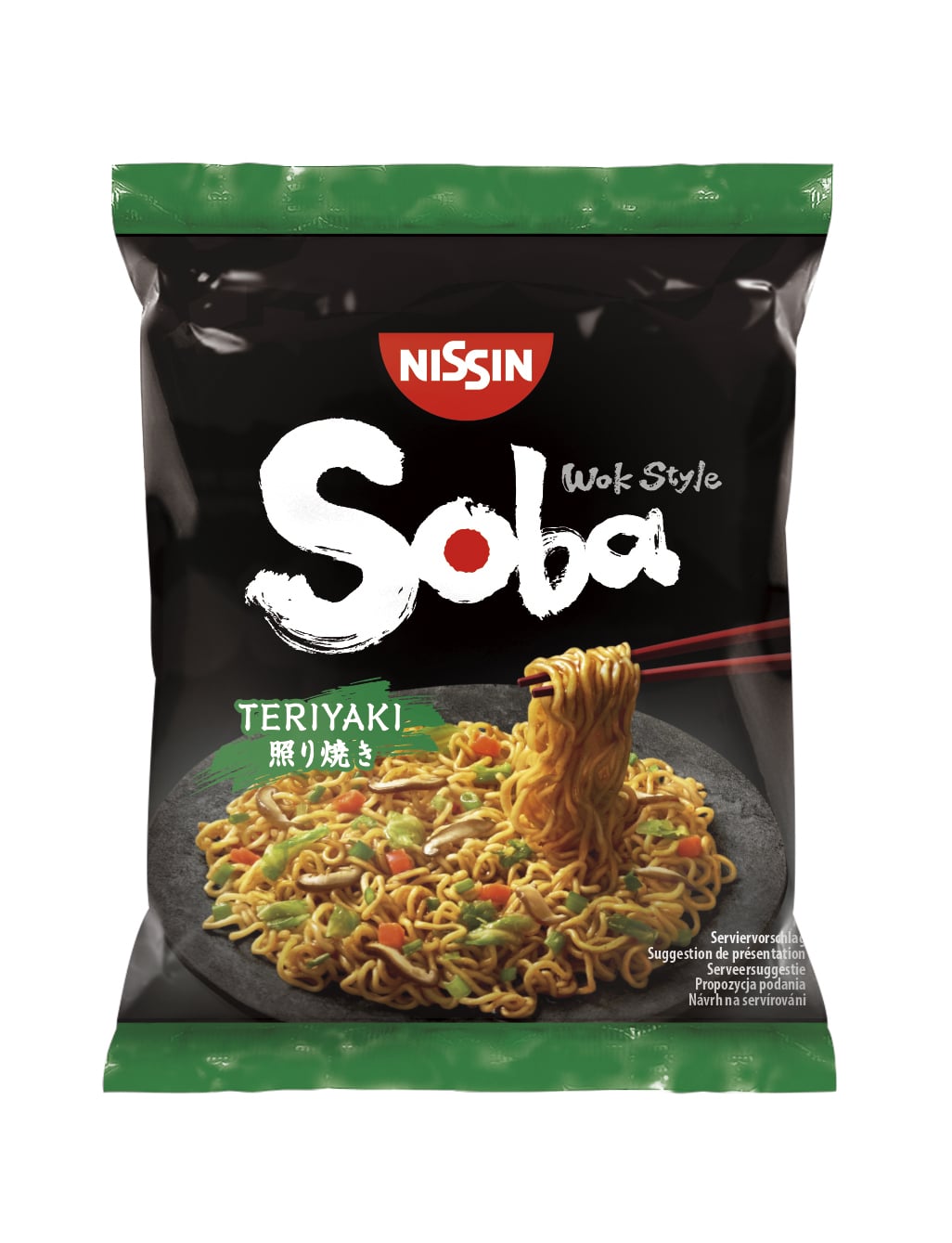 Nissin Soba Teriyaki ízesítésű sült tészta búzalisztből