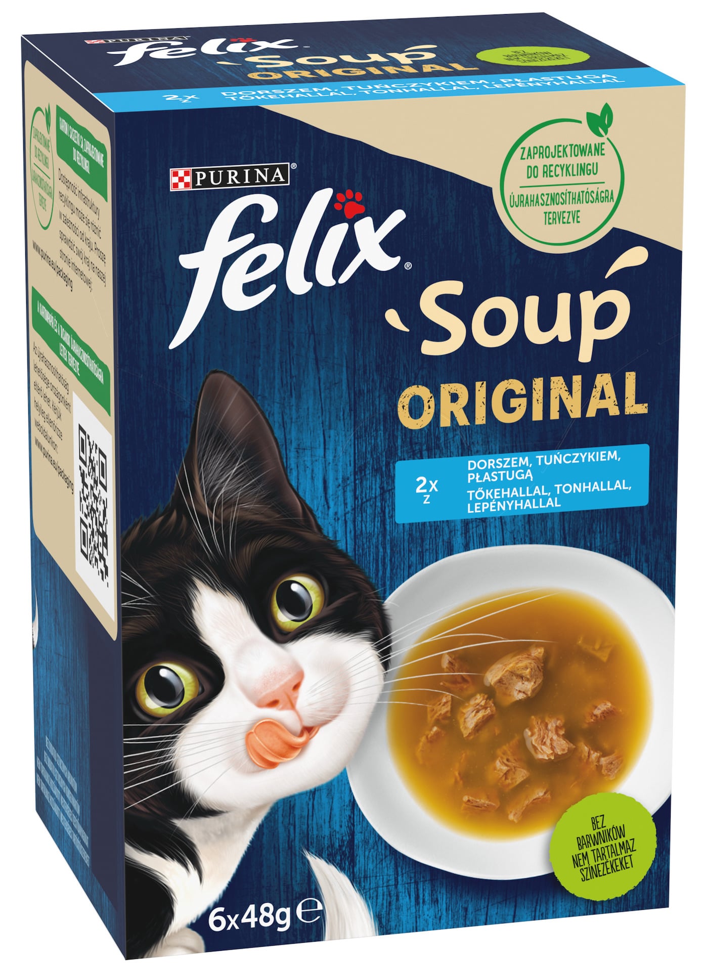 Felix Soup Halas válogatás szószban nedves macskaeledel (6 db)