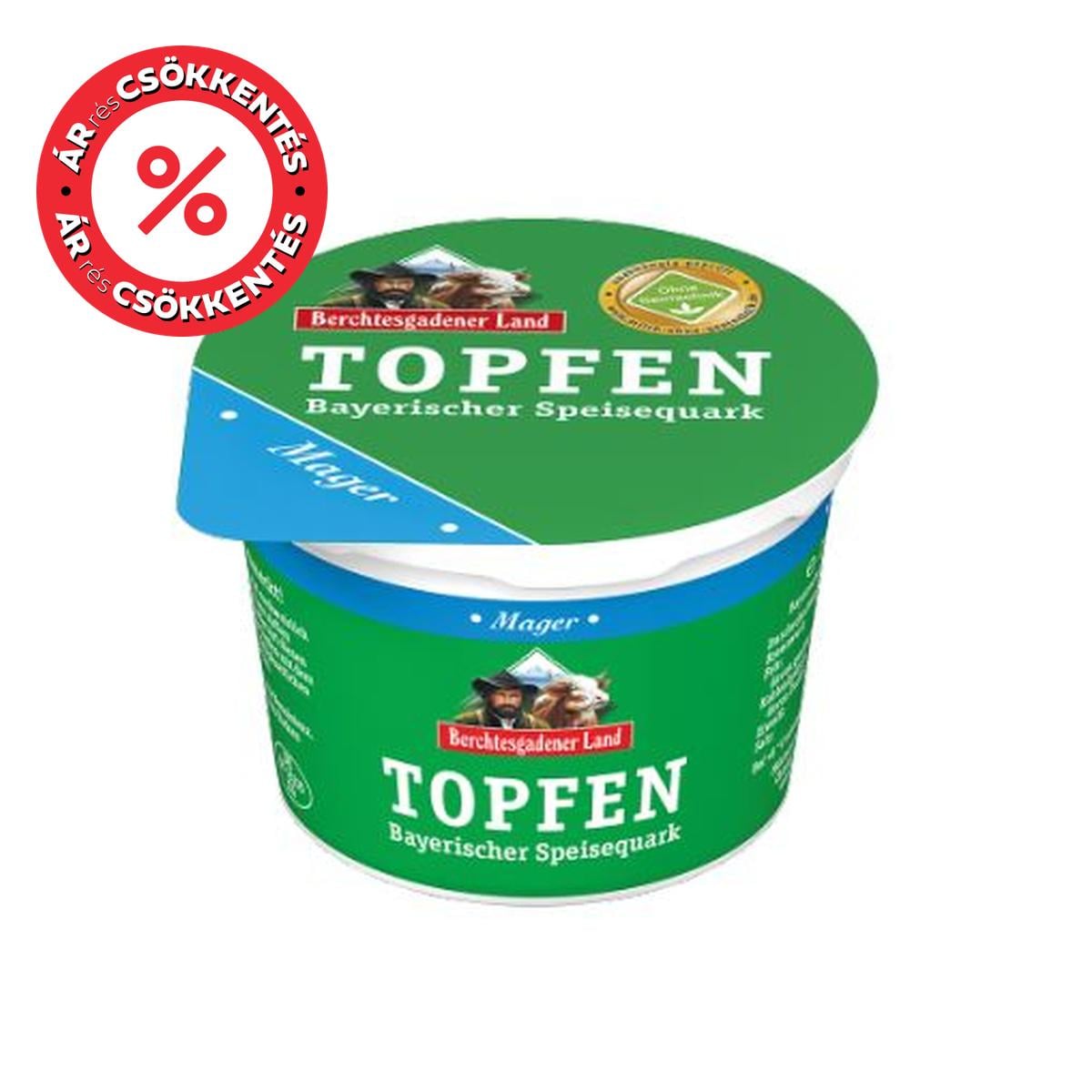 Bergbauern bajor zsírszegény túró 0,4%