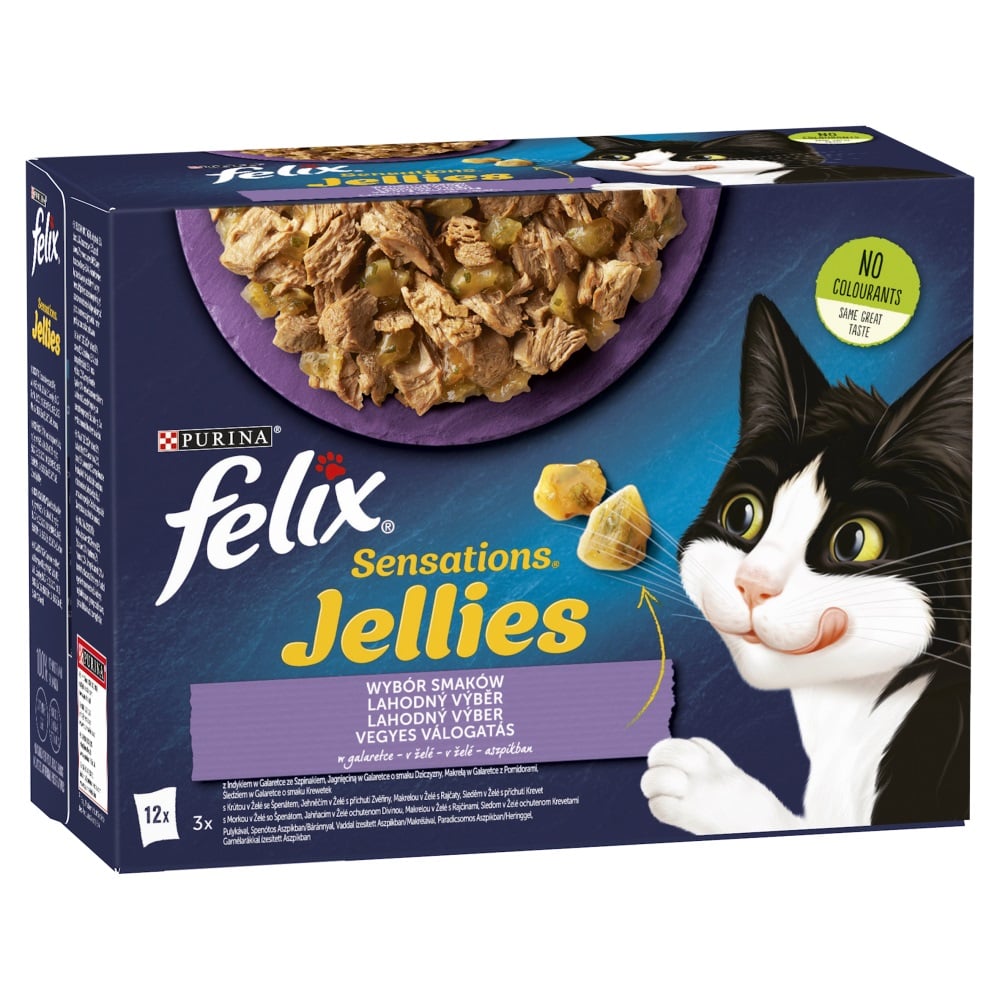 Felix Sensations Jellies Vegyes válogatás aszpikban nedves macskaeledel
