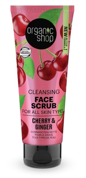 Organic Shop Tisztító arcradír bio gyömbér és cseresznye kivonattal