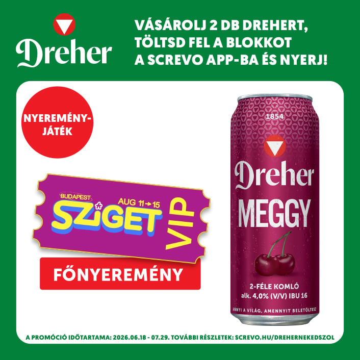 Dreher Meggy - világos sör és meggy ízű ital keveréke 4%