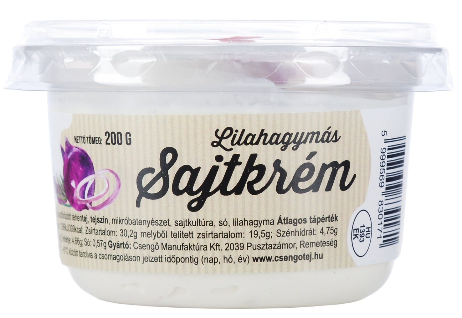 Csengő Lilahagymás sajtkrém