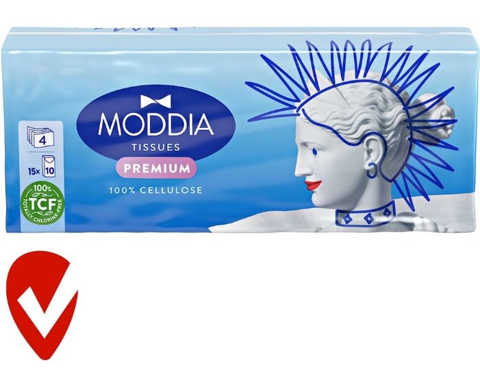 Moddia papírzsebkendő 4 rétegű 15x10 db