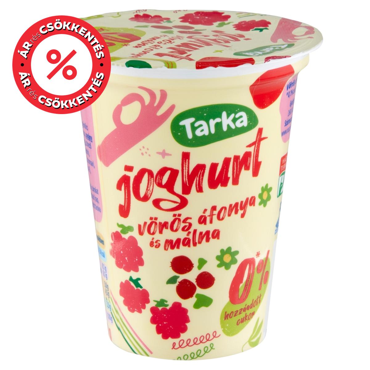 Tarka vörös áfonyás-málnás, élőflórás, sovány joghurt