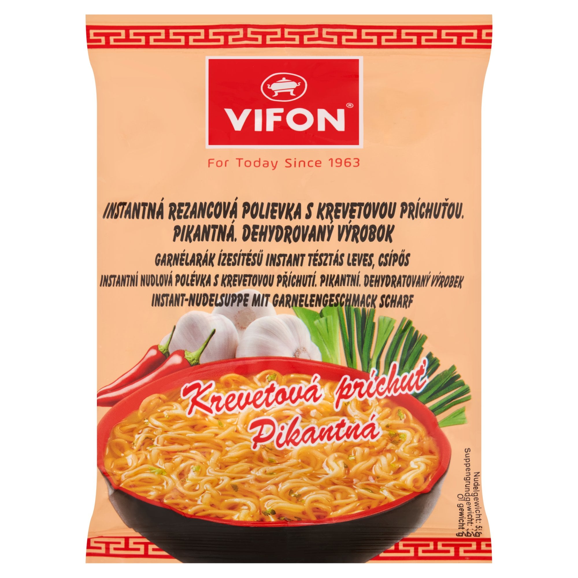 Vifon Garnélarák ízesítésű instant tésztás leves