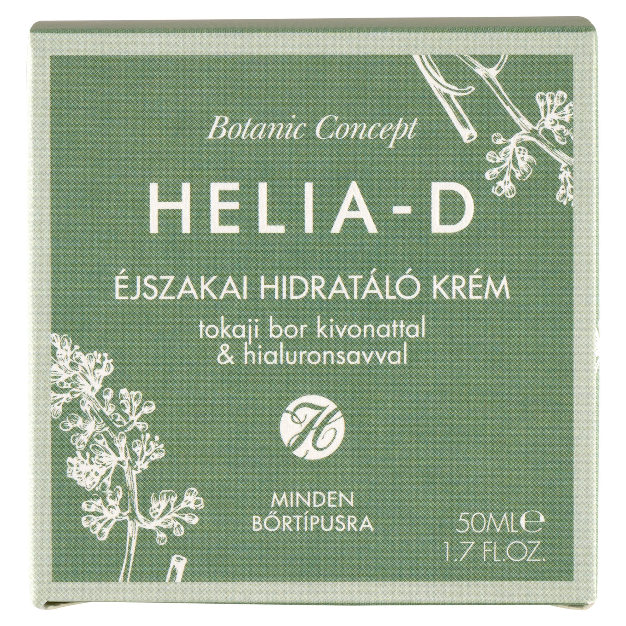 Helia-D Botanic Concept Éjszakai Hidratáló Krém Tokaji Bor Kivonattal / Minden bőrtípusra