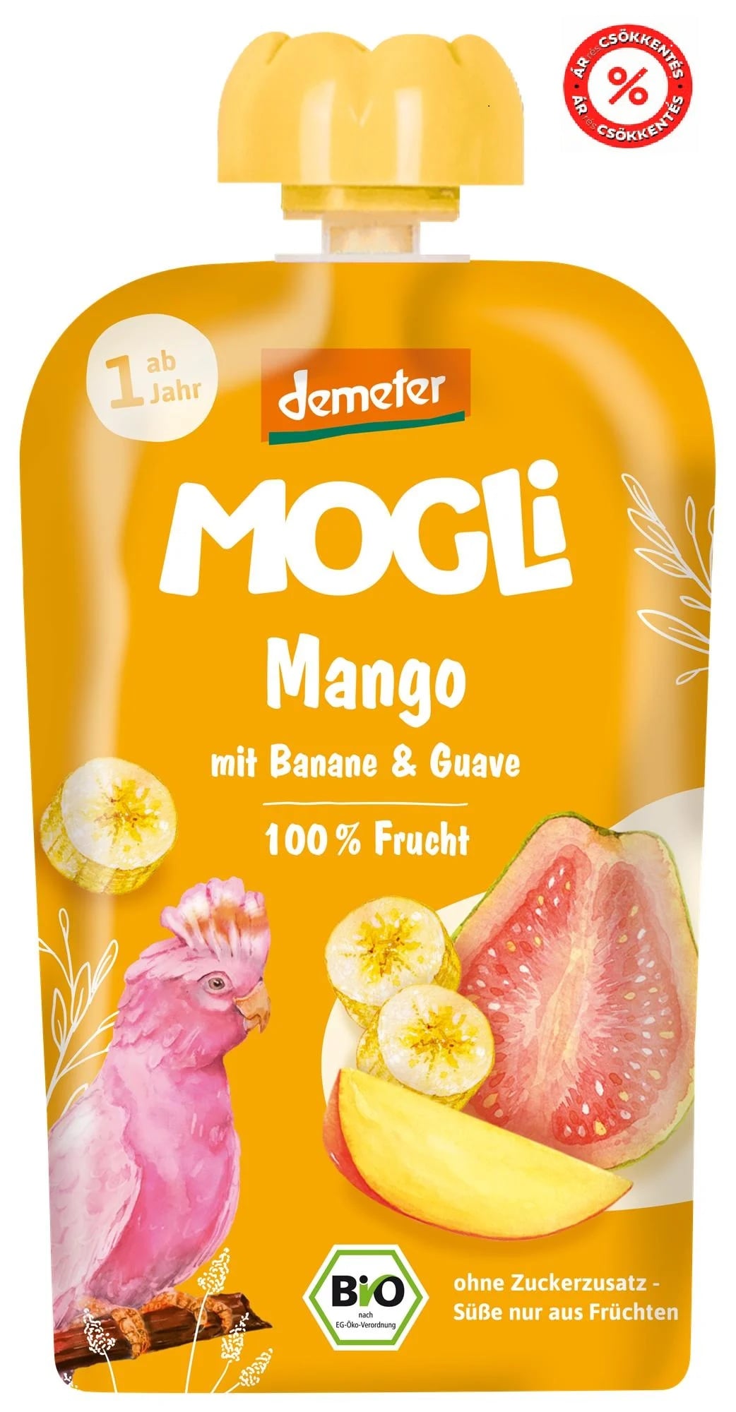 Mogli bio Quetschie mangó banán guave püré