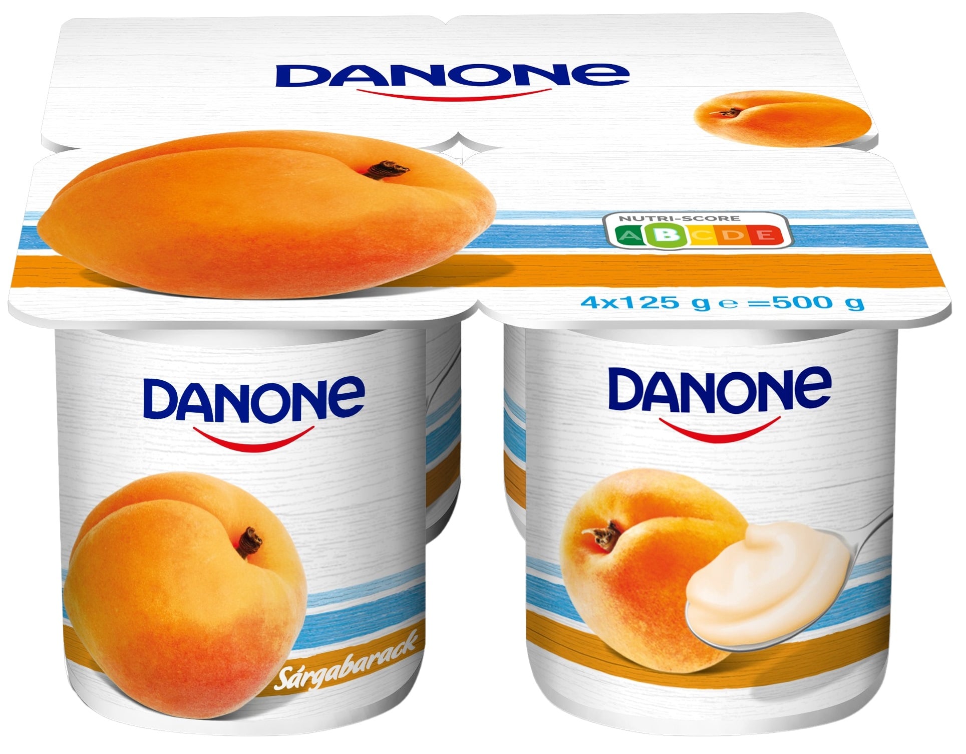 Danone Sárgabarackízű, élőflórás, zsírszegény joghurt (4x125g)
