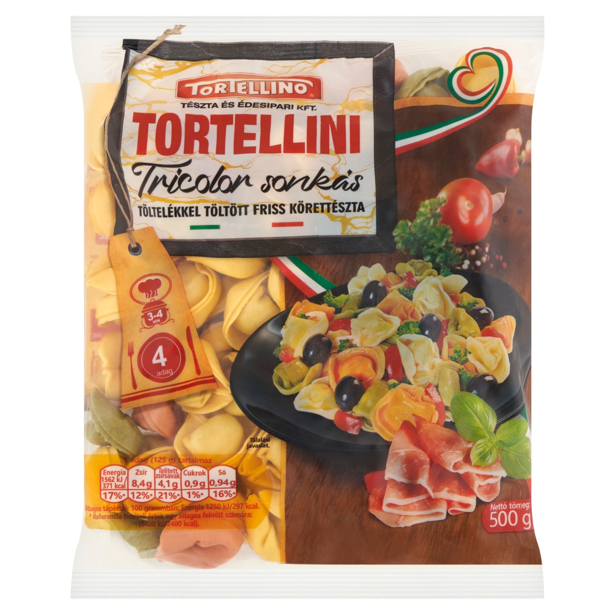 Tortellino Sonkás tortellini tricolor