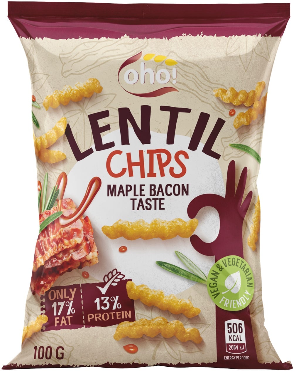 OHO lencse snack juharszirup-bacon