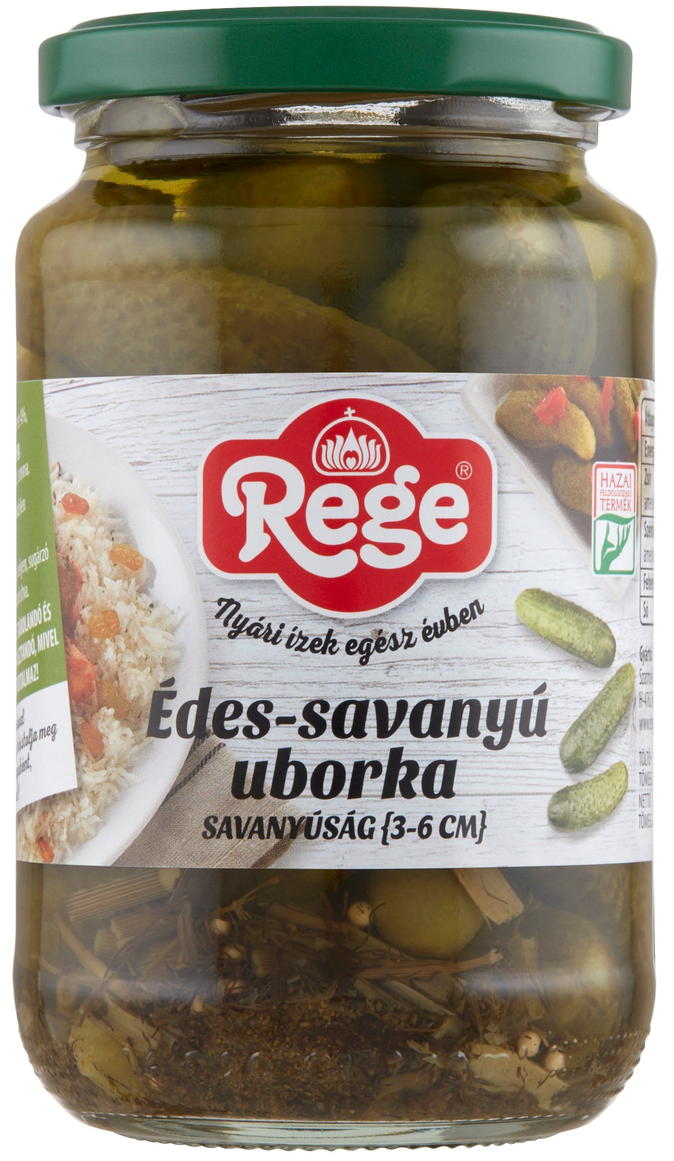 Rege Édes-savanyú uborka savanyúság 3-6cm (340 g)