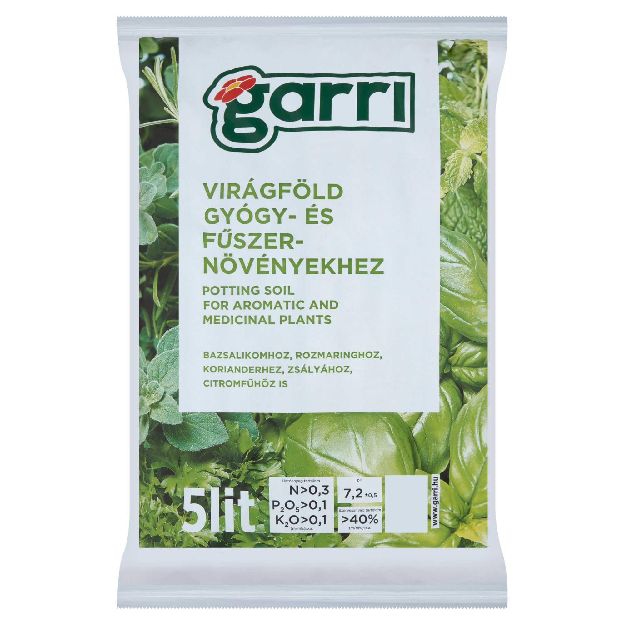 Garri virágföld gyógy- és fűszernövényekhez