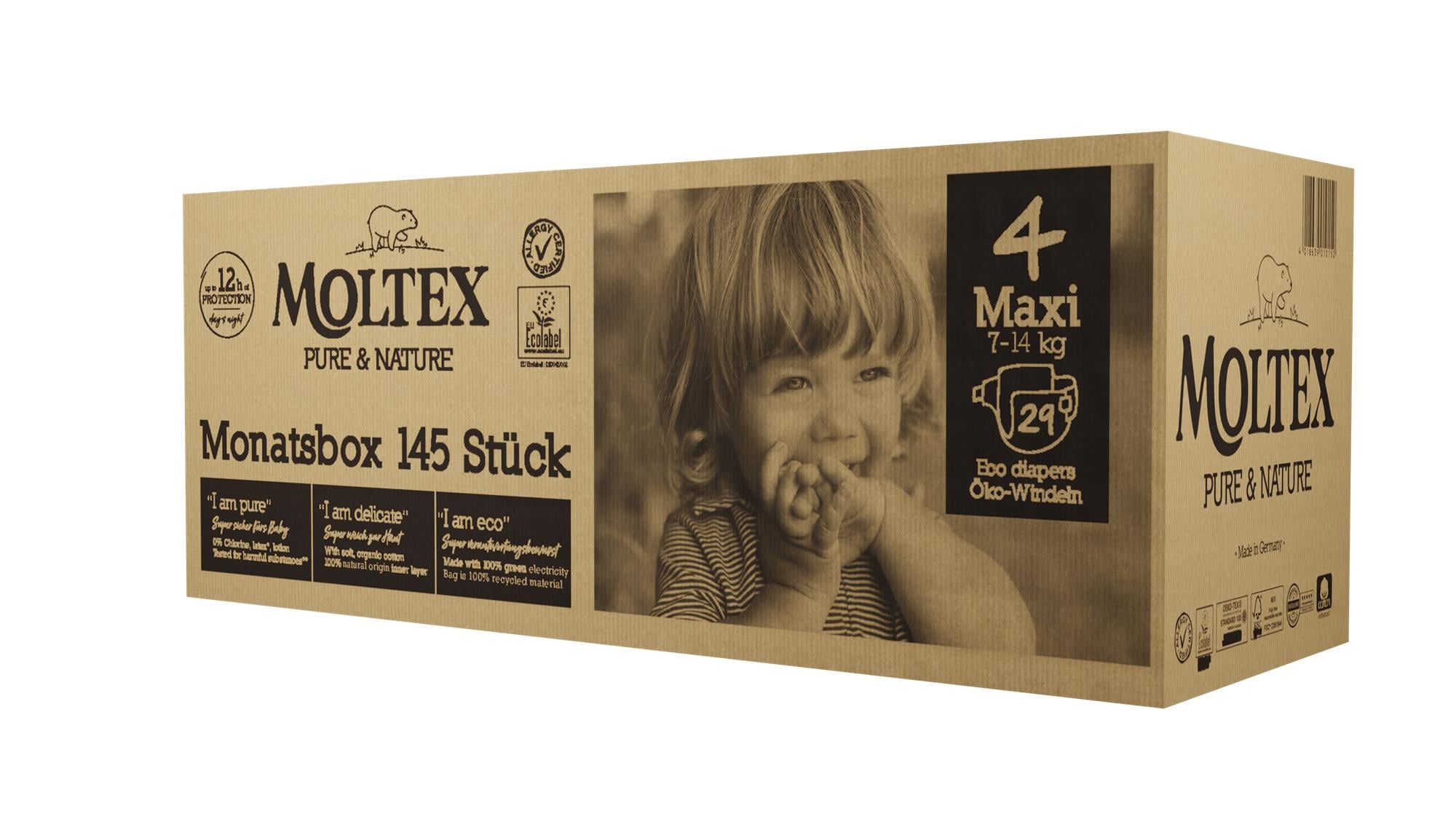 MOLTEX Pure&Nature ÖKO Nadrágpelenka 7-14kg (4-es méret) maxi HAVI CSOMAG