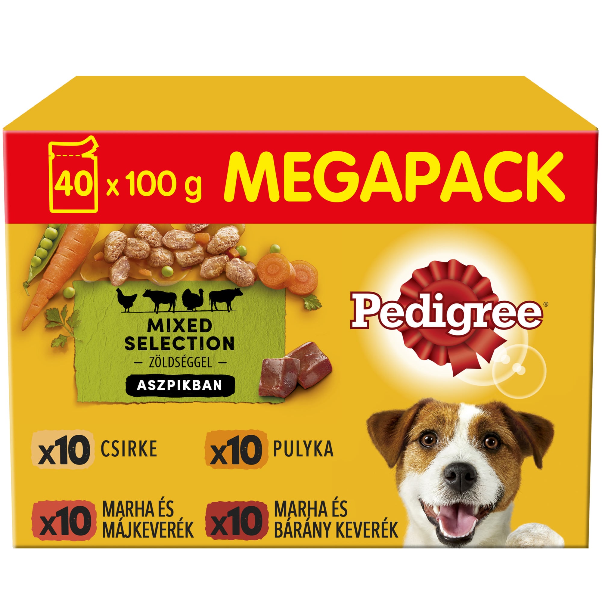 Pedigree tasakos eledel mártásban felnőtt kutyák számára 40 x 100 g