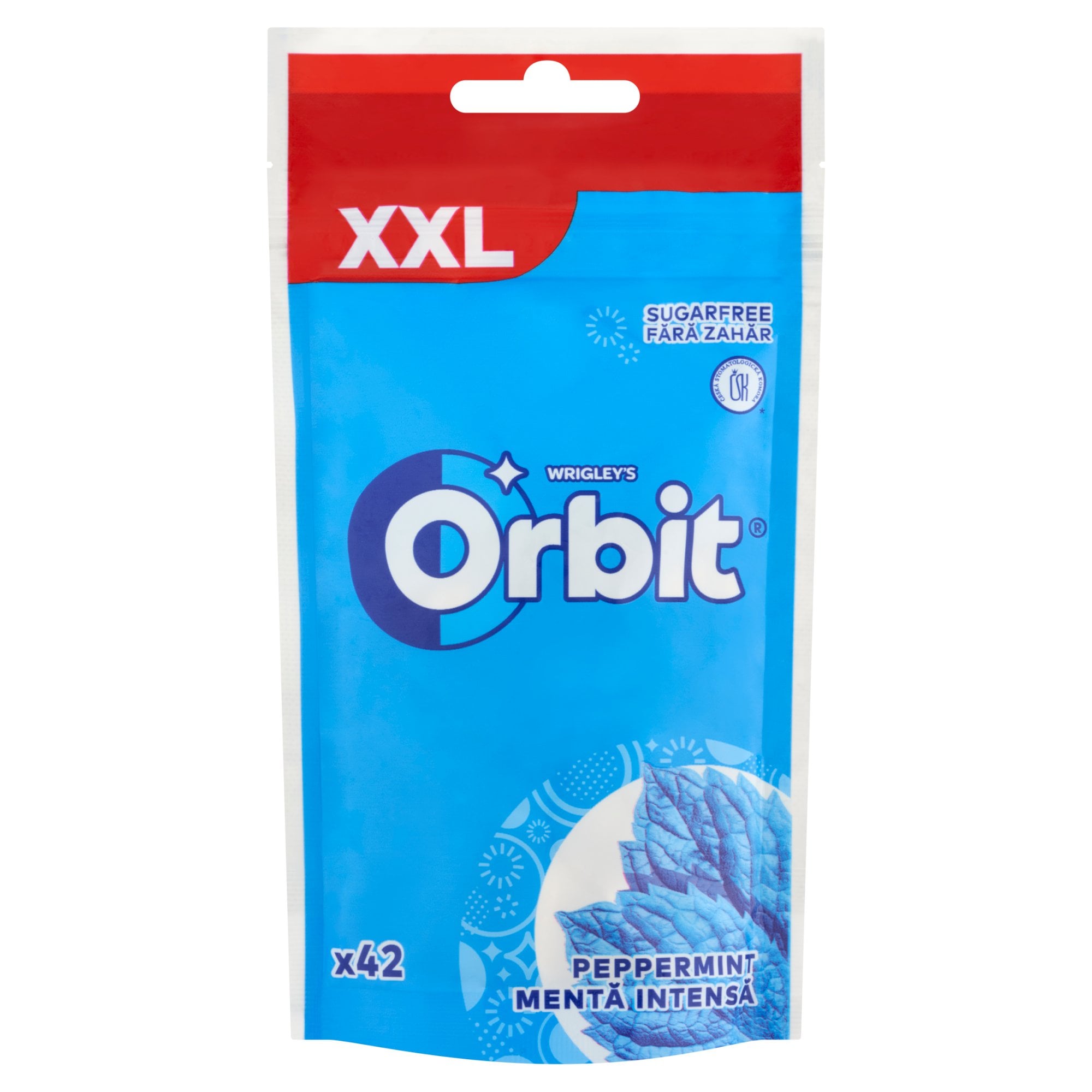 Orbit Peppermint Mentaízű cukormentes rágógumi édesítőszerrel
