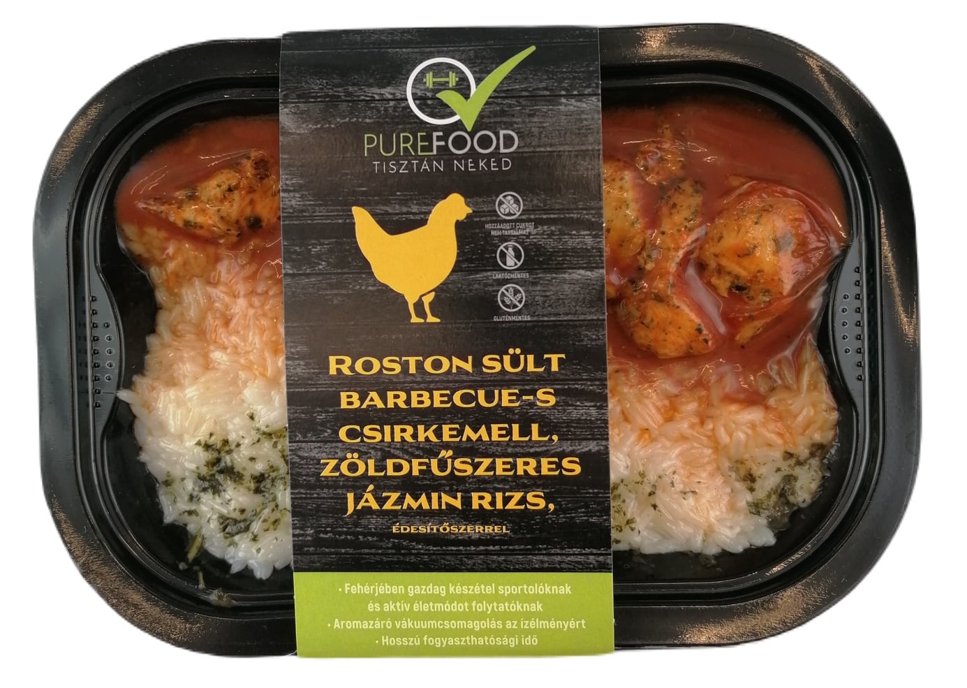 Purefood Roston sült barbecue csirkemell, zöldfűszeres rizs