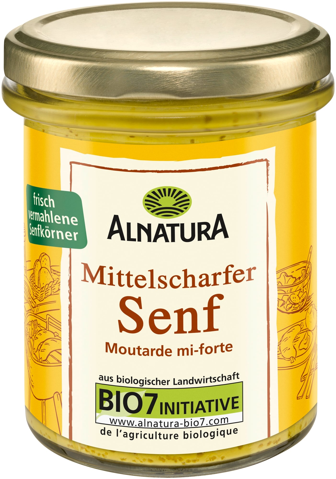 Alnatura BIO Mustár, mérsékelten csípős
