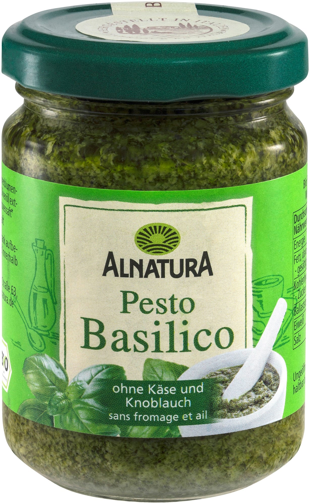 Alnatura BIO Bazsalikomos krém Pesto Basilico