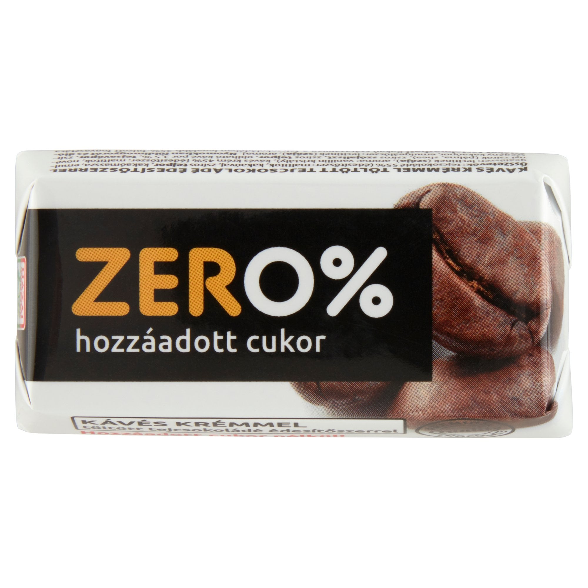 Zero Kávé ízű krémmel töltöt tejcsokoládé édesítőszerrel (maltitol)