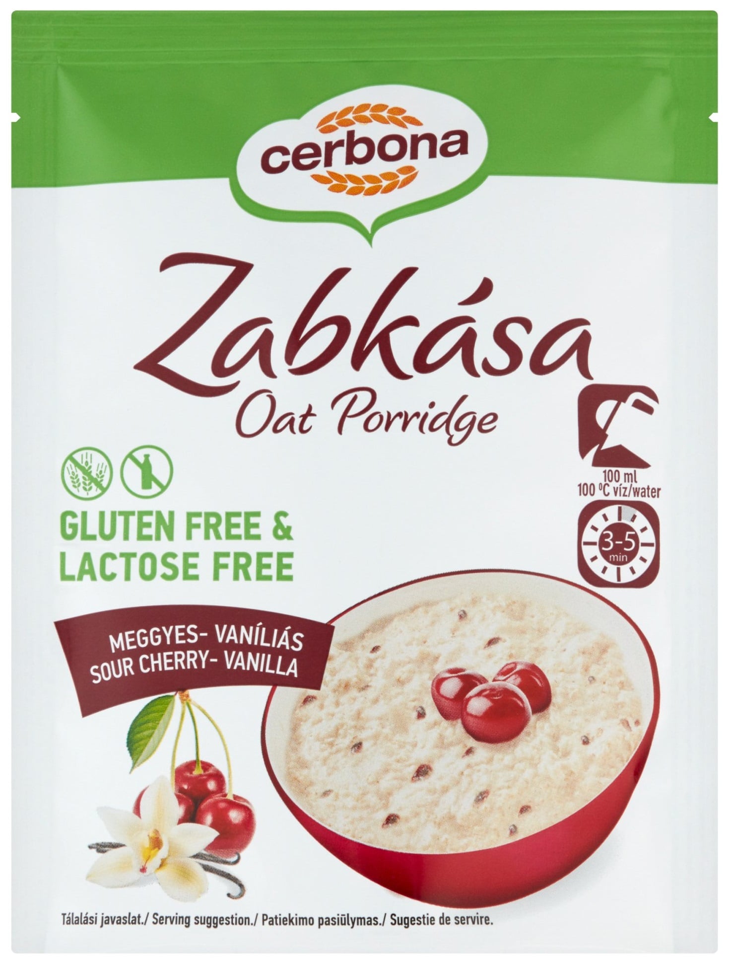 Cerbona Zabkása Gluténmentes meggy-vanília