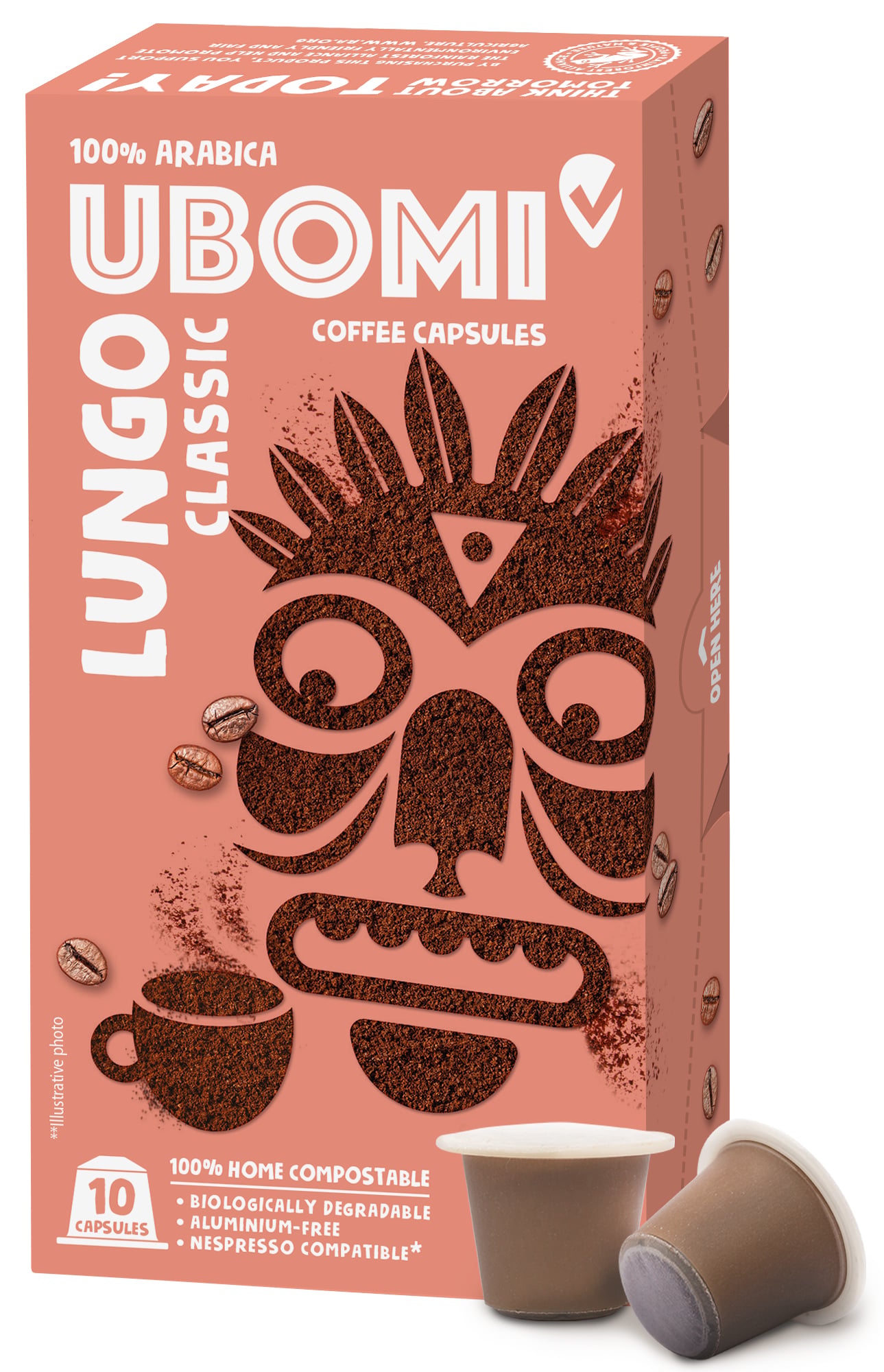 UBOMI Lungo Classic Nespresso kompatibilis lebomló kávékapszula