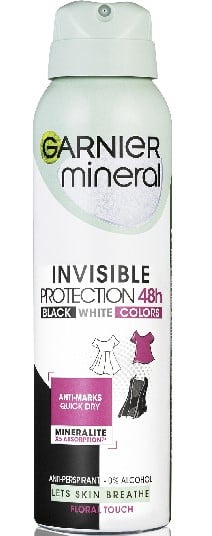 Garnier Mineral Invisible Black White Colors Floral Touch 48h izzadásgátló spray