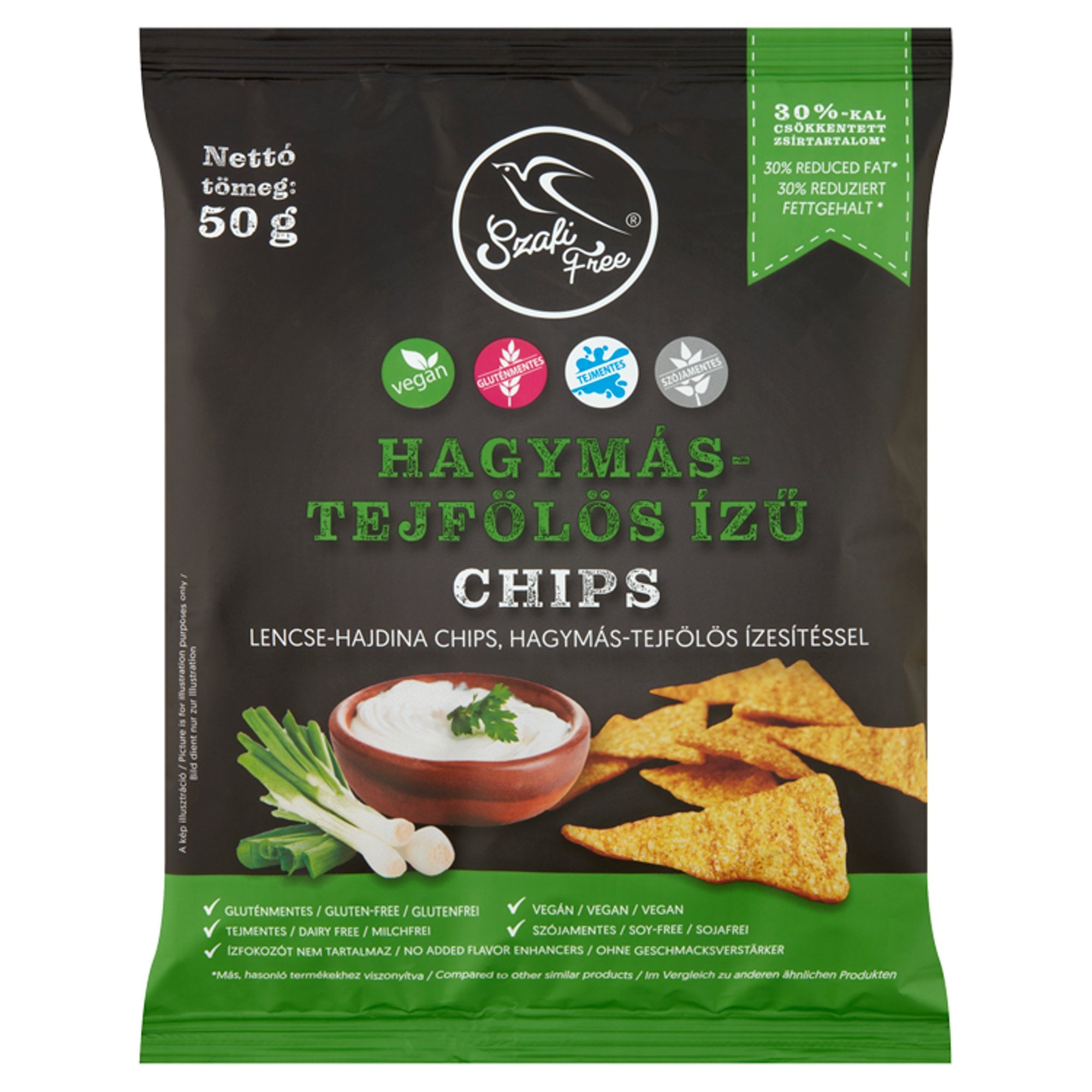Szafi Free hagymás-tejfölös ízű chips (gluténmentes)