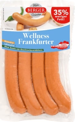 Berger Wellness frankfurti virsli, csökkentett zsírtartalommal