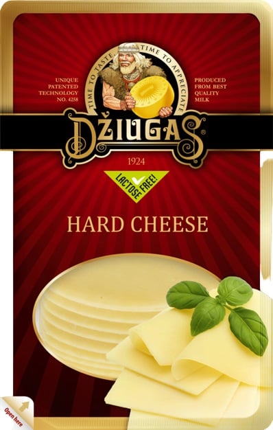 Dziugas Szeletelt kemény sajt 40%, 12 hónapig érlelet