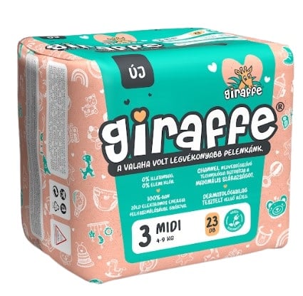 giraffe® Midi Channel Pelenka 4-9 kg (3-as méret)
