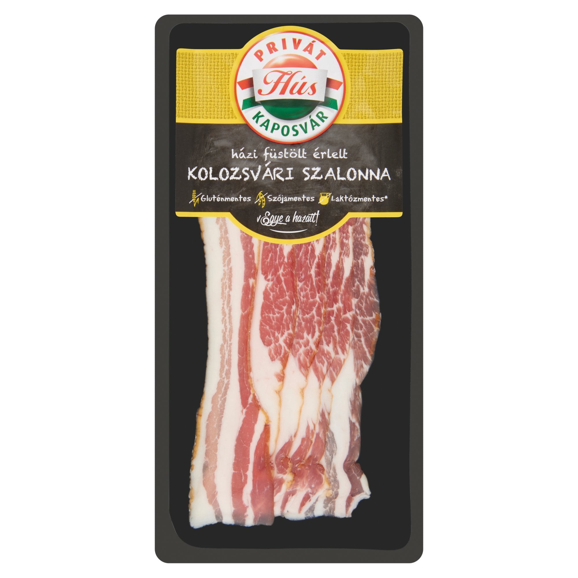 Priváthús Bükkfával füstölt érlelt kolozsvári szalonna szeletelt