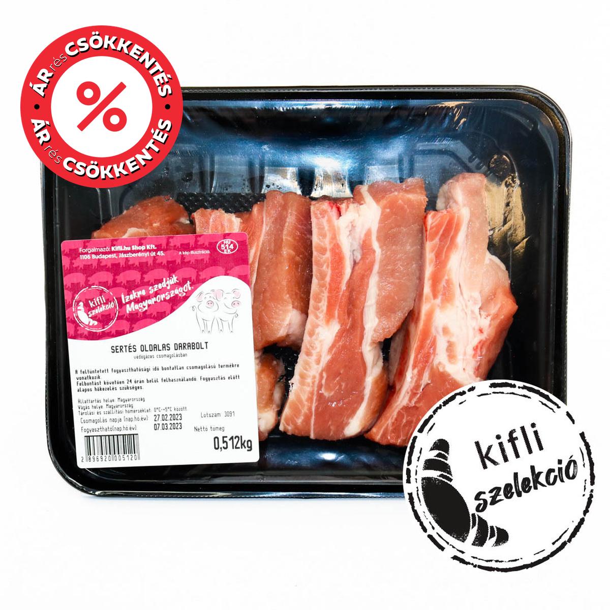 Kifli Szelekció Sertés oldalas, darabolt
