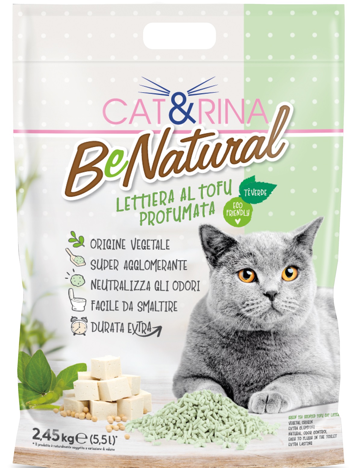 Cat&Rina tofu macskaalom zöld tea illattal (5,5 liter)