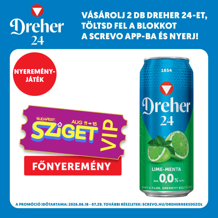 Dreher 24 Lime-menta ízű ital és alkoholmentes világos sör keveréke