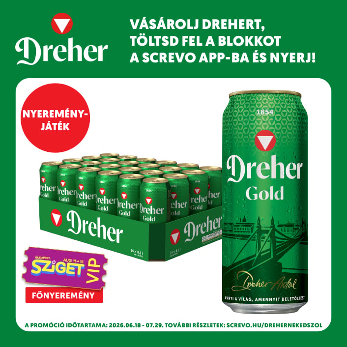 Dreher Gold minőségi világos sör 5% 24 doboz