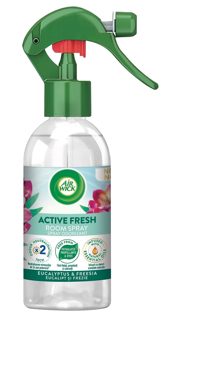 Air Wick Active Fresh légfrissítő spray, Eukaliptusz & frézia
