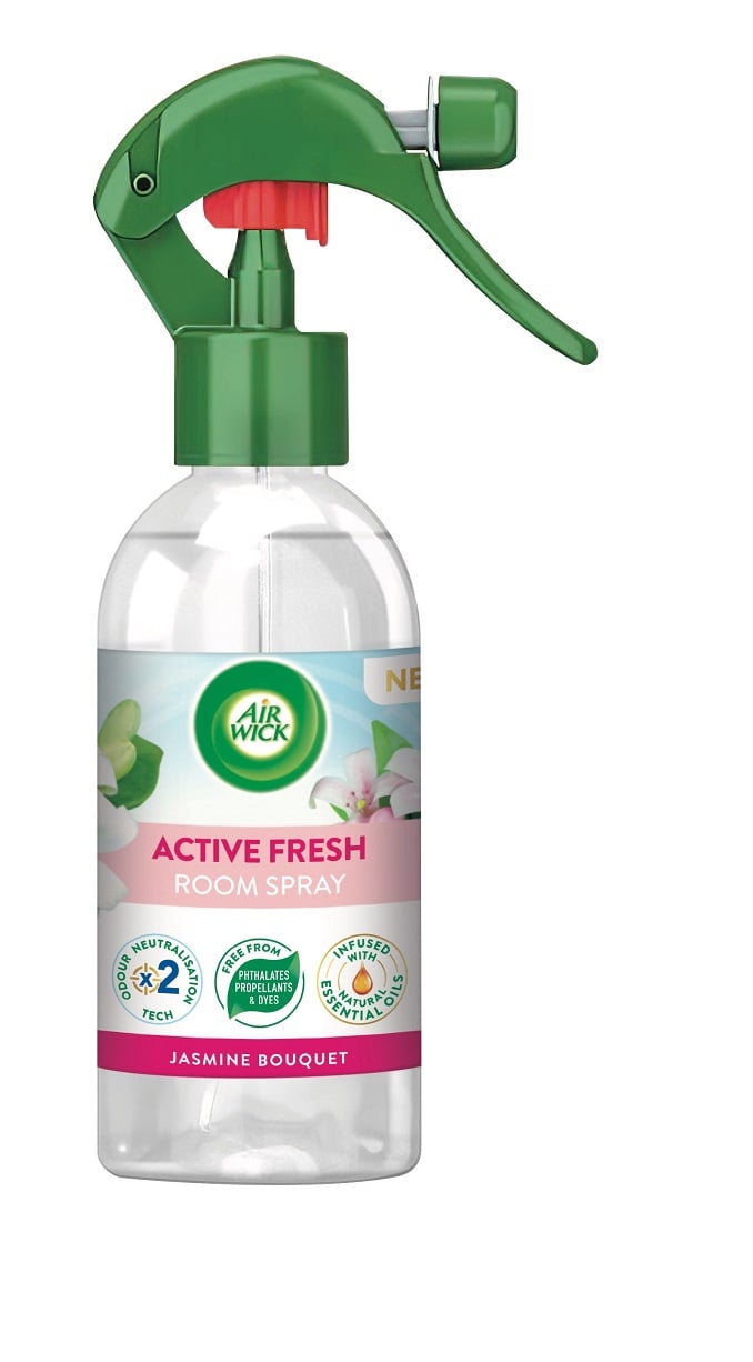 Air Wick Active Fresh légfrissítő spray, Friss harmat & fehér jázmin