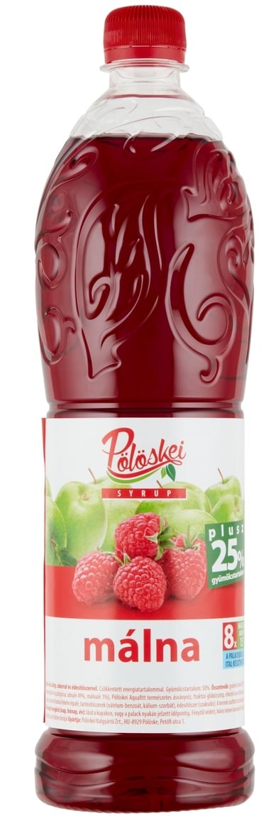 Pölöskei +25% Málna ízű szörp