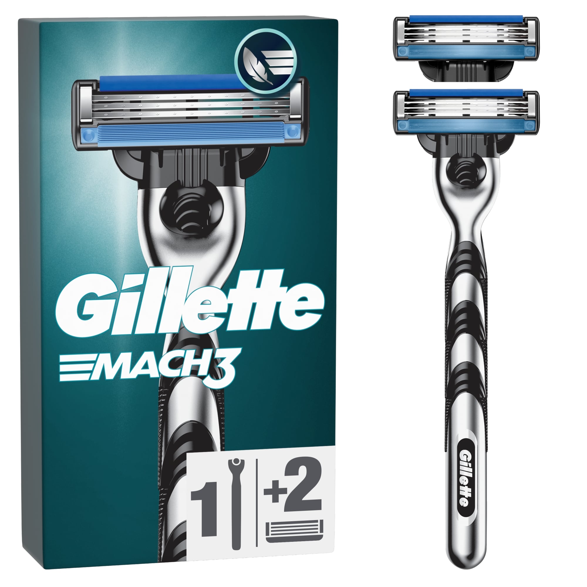 Gillette Mach3 Borotvamarkolat + 2 db Borotvabetét