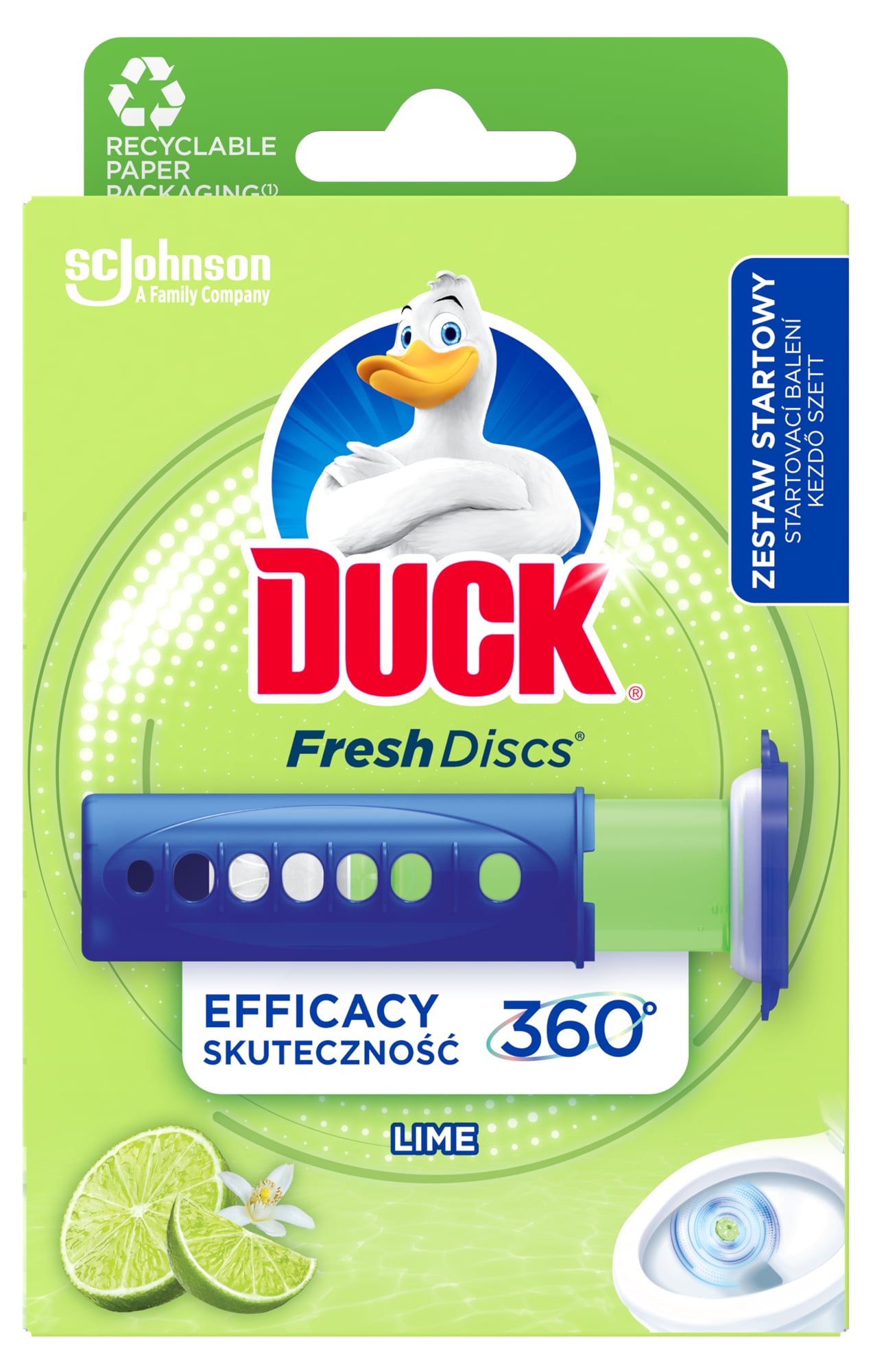 Duck® Fresh Discs™ zselés WC-öblítő korong Lime