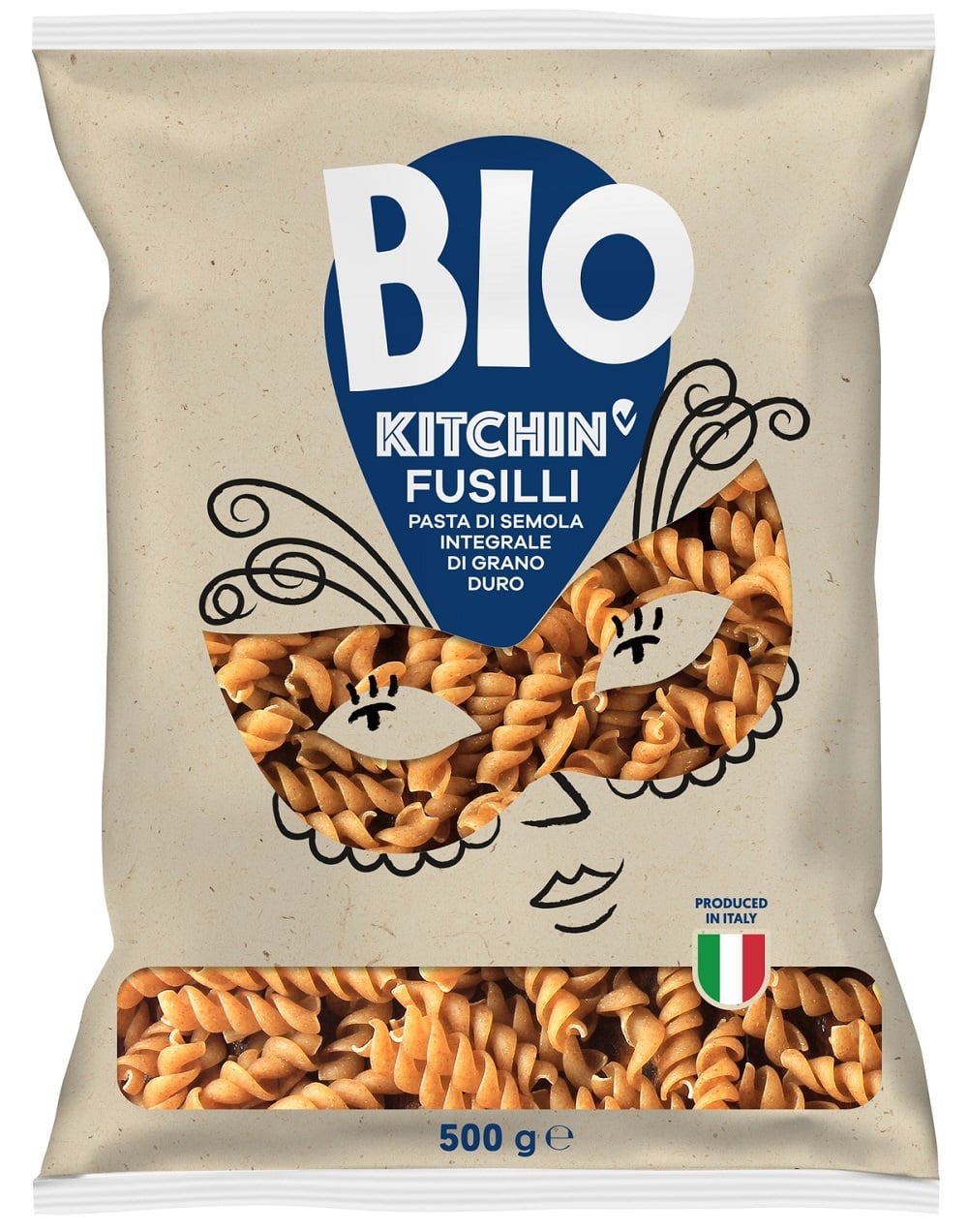 Kitchin BIO teljes kiőrlésű durum fusilli N. 160 durum száraztészta