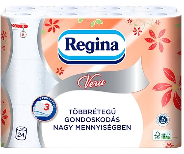 Regina Vera toalettpapír 3 rétegű 24 tekercs