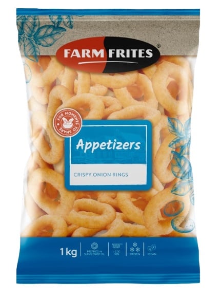 Farm Frites elősütött, gyorsfagyasztott panírozott hagymakarika