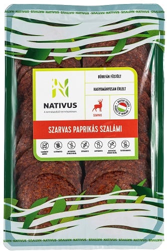 Nativus Szarvas paprikás szalámi szeletelt