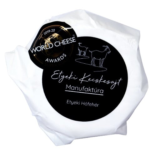 Etyeki Hófehér Camembert jellegű fehérpenészes lágysajt kecsketejből